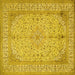 Square Persian Yellow Traditional Rug, tr990yw
