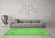 Machine Washable Persian Green Traditional Area Rugs in a Living Room,, wshtr990grn