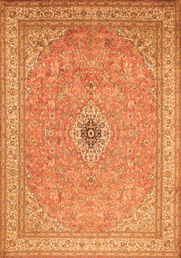 Medallion Orange Traditional Rug, tr991org