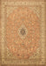 Medallion Brown Traditional Rug, tr991brn