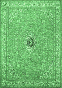 Medallion Emerald Green Traditional Rug, tr991emgrn