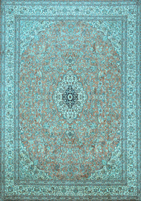 Medallion Light Blue Traditional Rug, tr991lblu