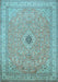 Medallion Light Blue Traditional Rug, tr991lblu