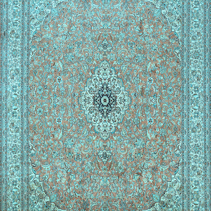 Medallion Light Blue Traditional Rug, tr991lblu
