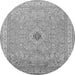 Square Medallion Gray Traditional Rug, tr991gry