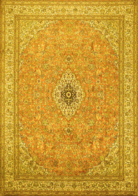 Medallion Yellow Traditional Rug, tr991yw