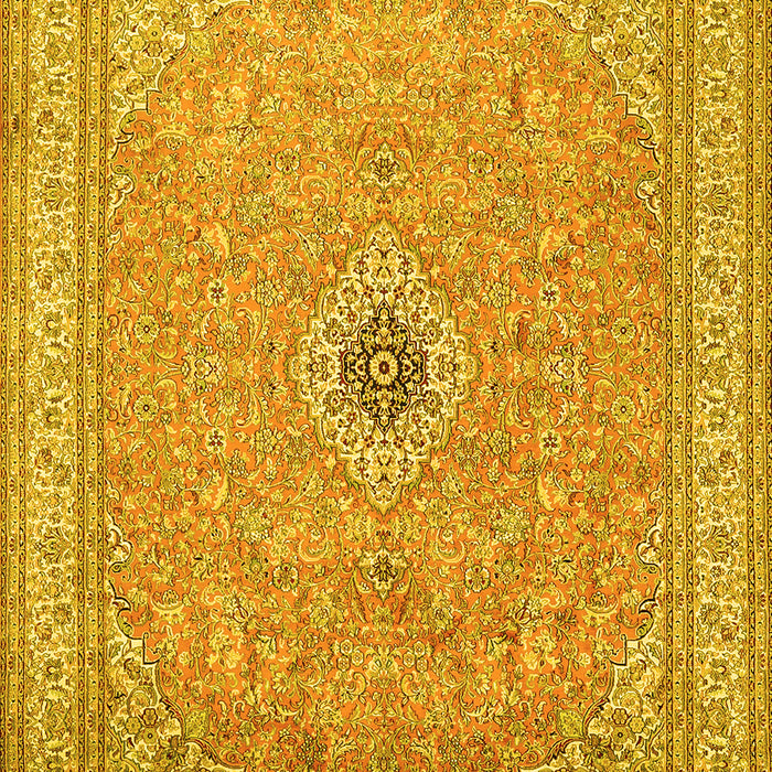 Medallion Yellow Traditional Rug, tr991yw