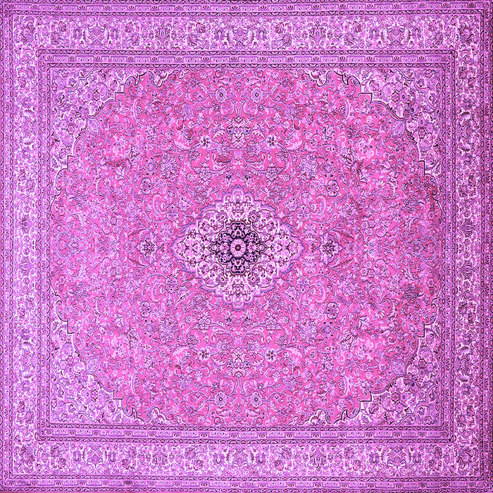 Square Medallion Purple Traditional Rug, tr991pur