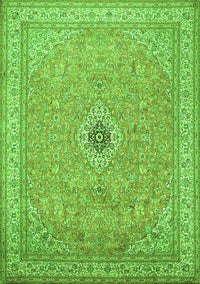 Medallion Green Traditional Rug, tr991grn