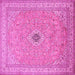 Square Medallion Pink Traditional Rug, tr991pnk