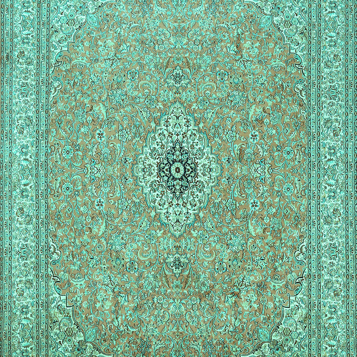 Medallion Turquoise Traditional Rug, tr991turq