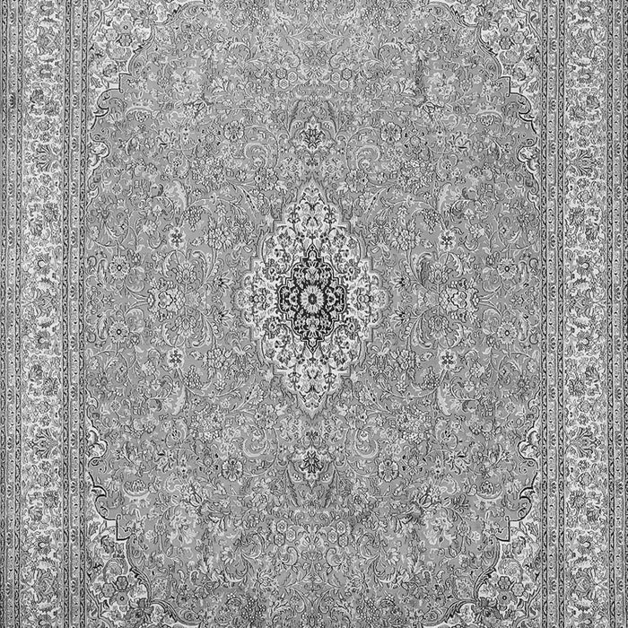Serging Thickness of Machine Washable Medallion Gray Traditional Rug, wshtr991gry