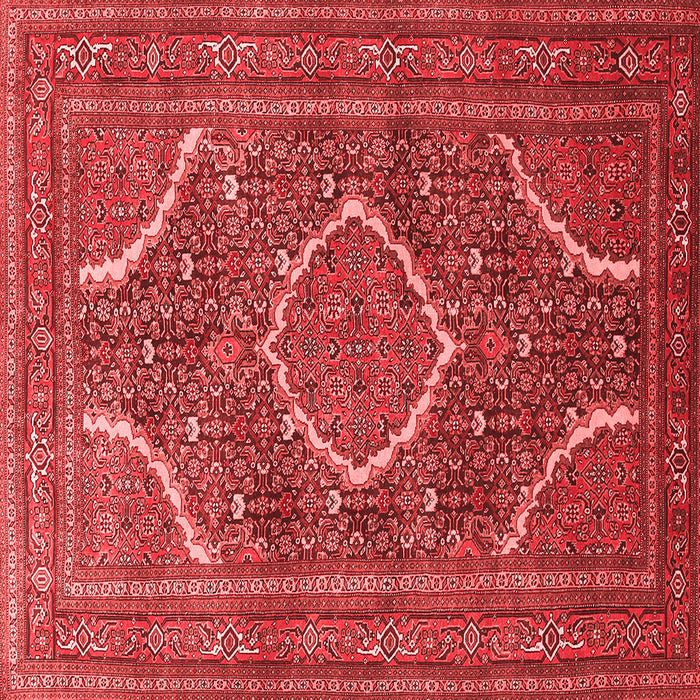 Machine Washable Medallion Red Traditional Rug, wshtr992red