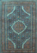 Medallion Light Blue Traditional Rug, tr992lblu