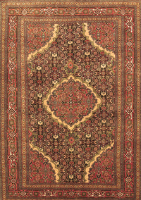 Medallion Brown Traditional Rug, tr992brn