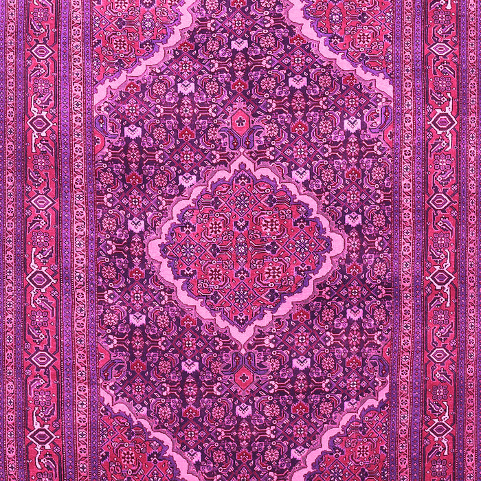 Machine Washable Medallion Pink Traditional Rug, wshtr992pnk
