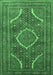 Medallion Emerald Green Traditional Rug, tr992emgrn