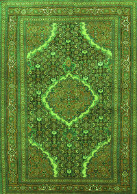 Medallion Green Traditional Rug, tr992grn