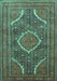 Medallion Turquoise Traditional Rug, tr992turq