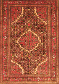 Medallion Orange Traditional Rug, tr992org