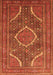Serging Thickness of Machine Washable Medallion Orange Traditional Area Rugs, wshtr992org