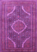 Machine Washable Medallion Purple Traditional Area Rugs, wshtr992pur