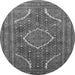 Square Medallion Gray Traditional Rug, tr992gry