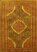 Medallion Yellow Traditional Rug, tr992yw