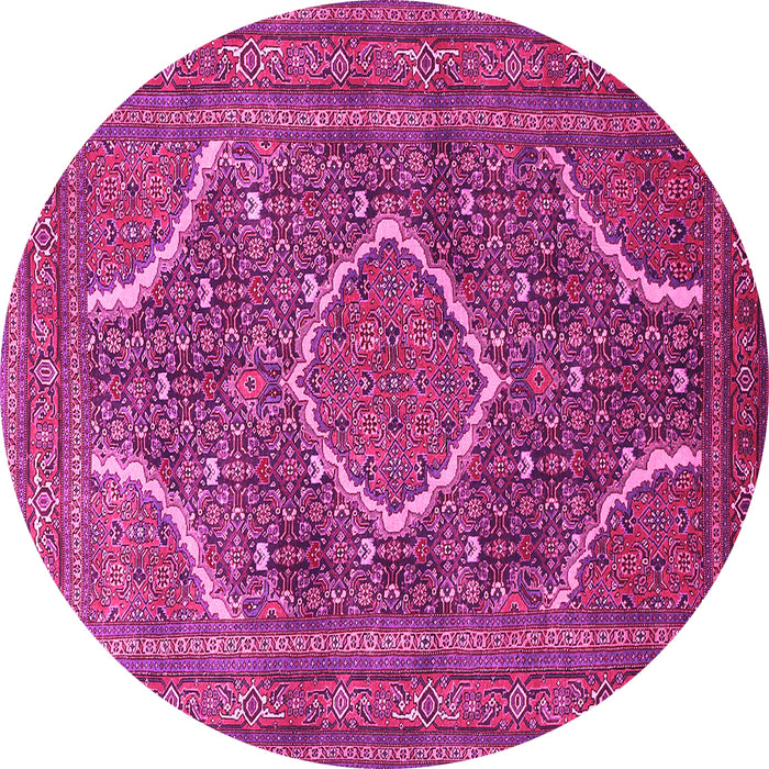 Round Medallion Pink Traditional Rug, tr992pnk