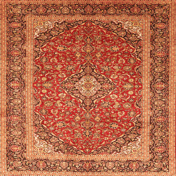 Serging Thickness of Persian Orange Traditional Rug, tr993org