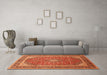 Machine Washable Persian Orange Traditional Area Rugs in a Living Room, wshtr993org