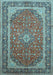 Machine Washable Persian Light Blue Traditional Rug, wshtr993lblu