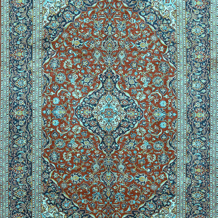 Machine Washable Persian Light Blue Traditional Rug, wshtr993lblu