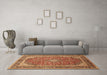 Machine Washable Persian Brown Traditional Rug in a Living Room,, wshtr993brn