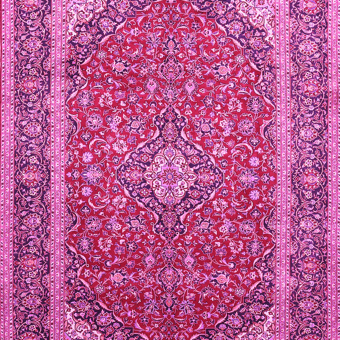 Machine Washable Persian Pink Traditional Rug, wshtr993pnk