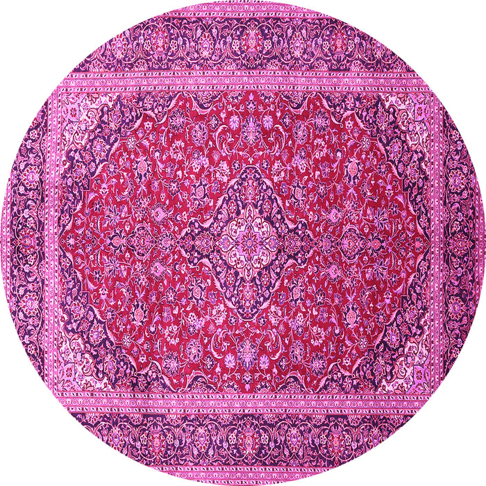 Round Persian Pink Traditional Rug, tr993pnk