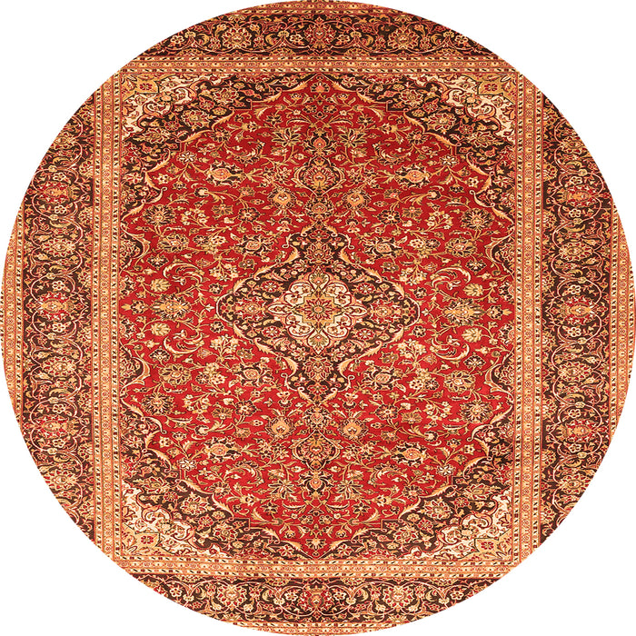 Machine Washable Persian Orange Traditional Area Rugs, wshtr993org