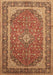 Machine Washable Persian Brown Traditional Rug, wshtr993brn