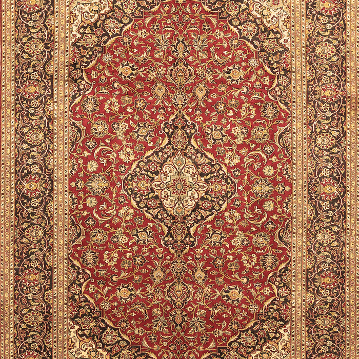 Machine Washable Persian Brown Traditional Rug, wshtr993brn