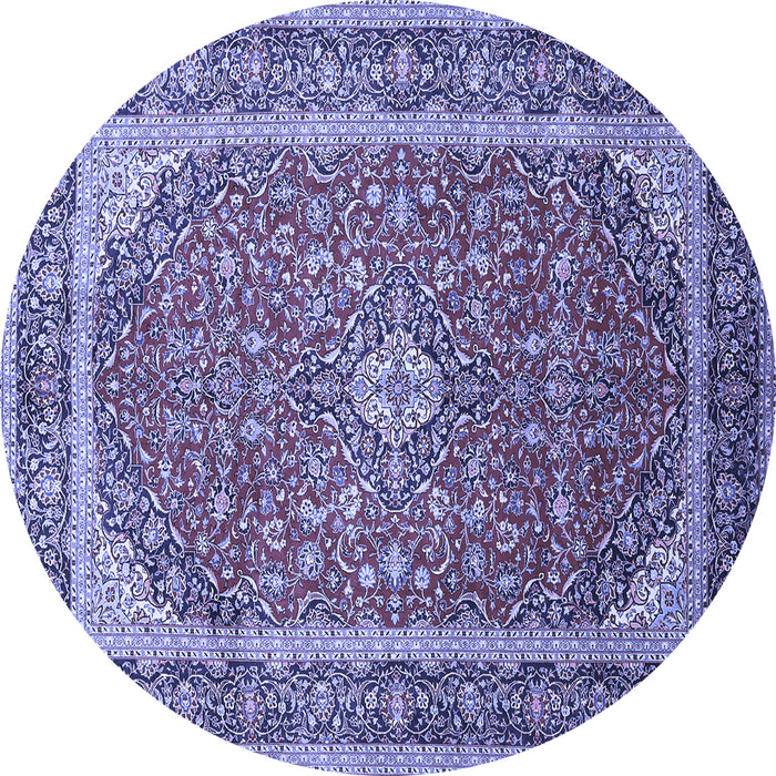 Round Persian Blue Traditional Rug, tr993blu