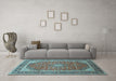 Machine Washable Persian Light Blue Traditional Rug in a Living Room, wshtr993lblu