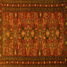 Square Persian Yellow Traditional Rug, tr994yw