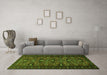 Machine Washable Persian Green Traditional Area Rugs in a Living Room,, wshtr994grn