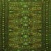 Round Machine Washable Persian Green Traditional Area Rugs, wshtr994grn