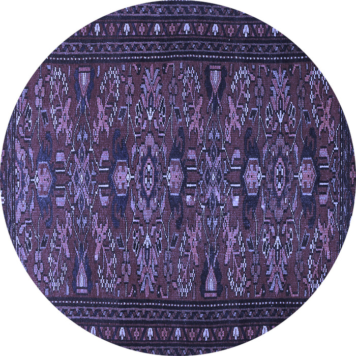 Round Persian Blue Traditional Rug, tr994blu