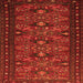 Round Machine Washable Persian Orange Traditional Area Rugs, wshtr994org