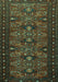 Machine Washable Persian Turquoise Traditional Area Rugs, wshtr994turq