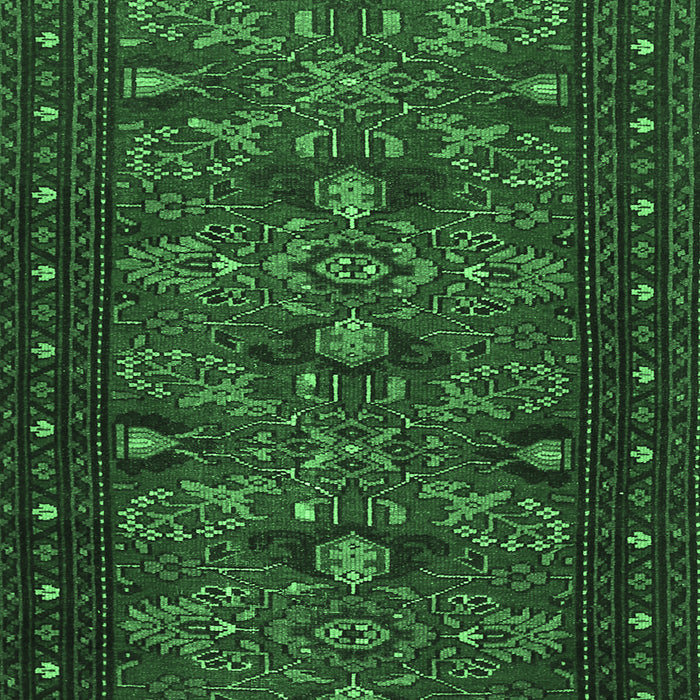 Machine Washable Persian Emerald Green Traditional Area Rugs, wshtr994emgrn
