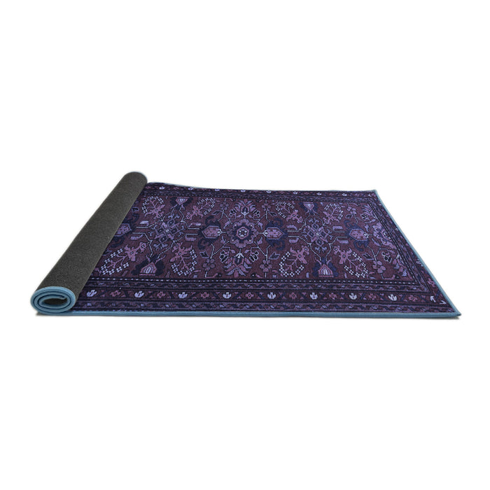 Sideview of Persian Blue Traditional Rug, tr994blu