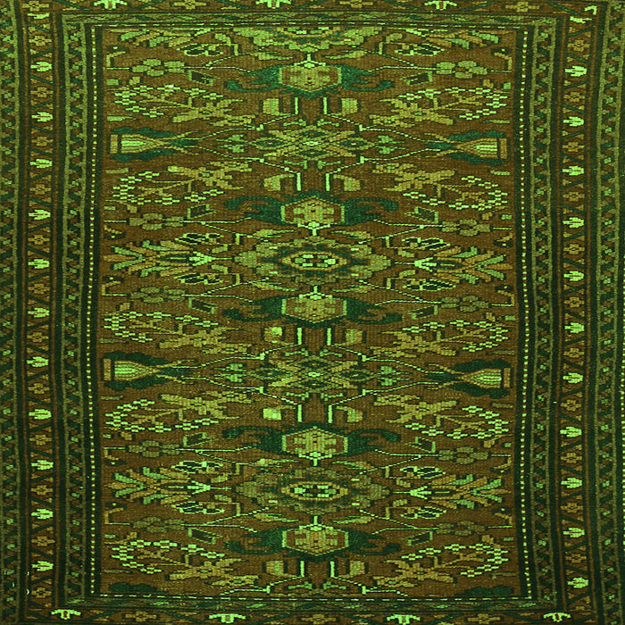 Serging Thickness of Persian Green Traditional Rug, tr994grn